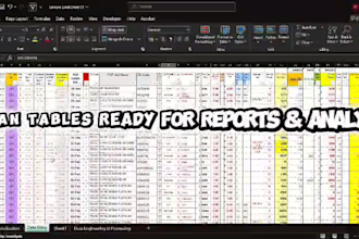clean, format, merge, split excel data