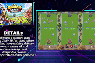 develop a unity mobile game prototype, racing, arcade or hyper casual