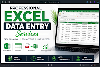 do accurate data collection,data entry,data,scraping,data typing,data formatting