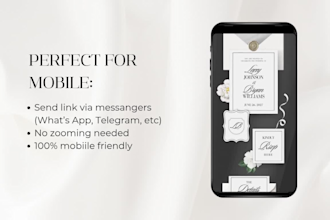 create a premium interactive wedding website invitation