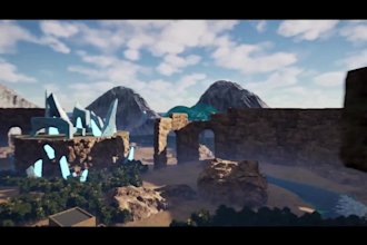 create unreal, unity 3d game environment, rpg world, fps map, open world design