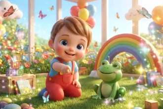 cocomelon style pixar ai animation kid learning video nursery rhymes video