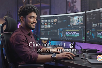 professionally edit cinematic long videos for youtube, business,and social medi