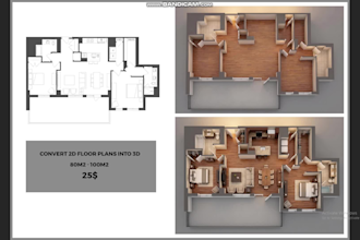 2d  3d floor plan design