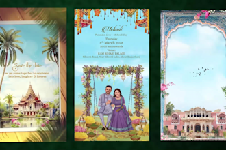 create an digital indian wedding invitation