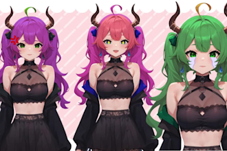 model rig 2d 3d vtuber avatar vtuber commission vtuber rigging streaming avatar