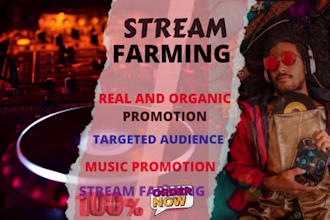 do spotify and apple tunes stream farming,  music promotion
