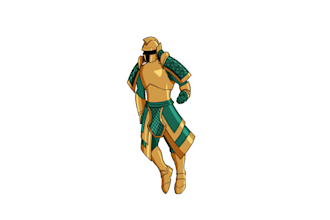 2d character concept art sheet and turnaround for games