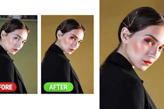 do professional photo editing and portrait retouching