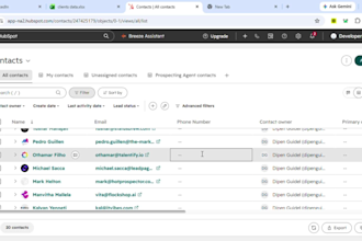 do hubspot CRM data entry and b2b lead generation