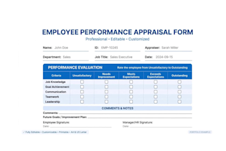 create professional HR forms and templates