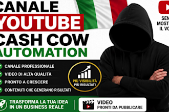 creare video automatizzati senza volto canale youtube italiano di tipo cash cow
