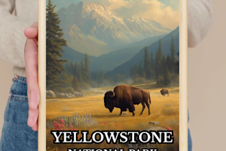 design a custom vintage travel poster for any destination