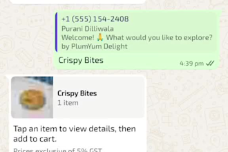 build a native ordering app for your business on whatsapp