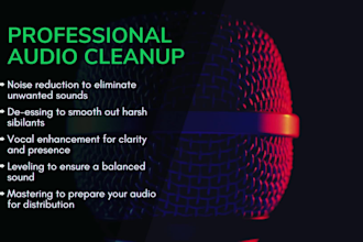 clean up and restore your vocal or audio recording