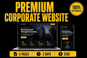 build a premium business corporate website in html, CSS