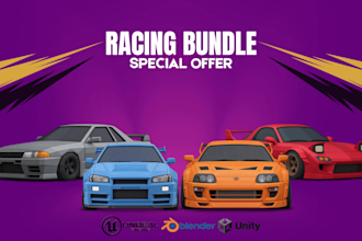 create low poly 3d game assets for unity and unreal engine