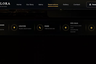 design a luxury halal restaurant website template