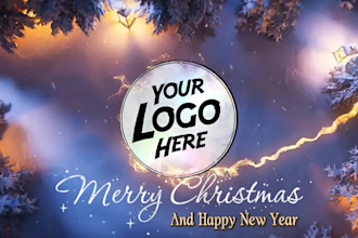 create professional happy new year 2026 and christmas wishes video