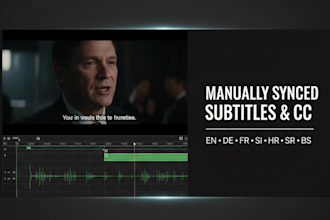 create manually synced closed captions and translate subtitles in 7 languages