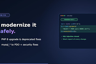 update your legacy PHP, javascript and HTML code
