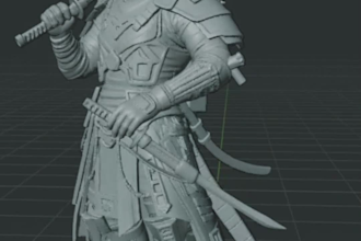 design professional 3d printable cyberpunk miniatures for your ttrpg