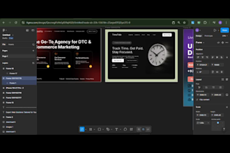 create a modern UI UX landing page and web design in figma