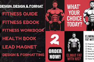 design redesign, format, journal, fitness ebook, medical, gym guide ebook
