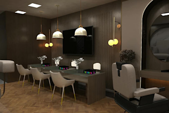 interior design render your 3d retail shops, café, bar, restaurants
