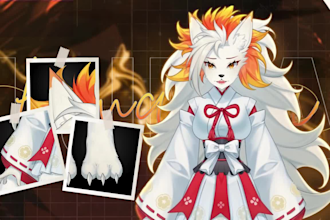 desing and rig furry live2d vtuber model kemono vtuber model rigging vtube