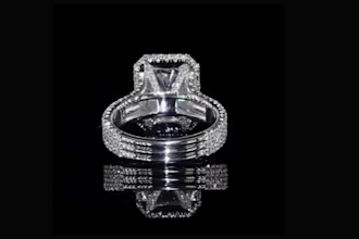 design custom engagement ring jewelry cad model 3d rendering halo ring redesign