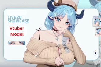 deliver and rig pro live2d vtuber model and vtube studio with full tracking