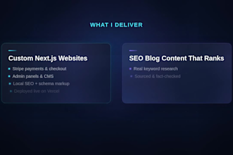 build your website and launch it with SEO blog content
