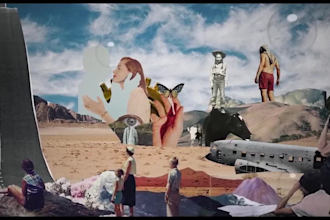 do collage animation mixed media vox style video for animated music lyrics video