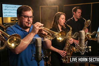 record live horn section french horn and brass instrumental for your song
