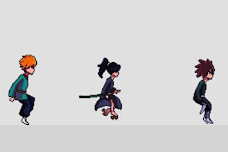 create pixel art character, animation, pixel sprite sheet and game assets
