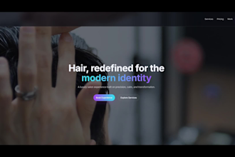 create a landing page with background video