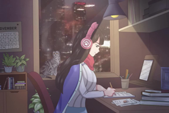 create aesthetic lofi illustration and lofi loop animation lofi gifbeat lofi art