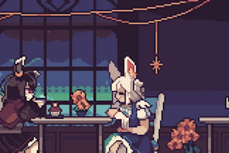 do 2d retro 8bit 16bit pixel art character looping lofi animation, animated gif