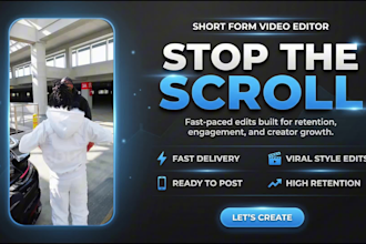 edit your raw clips into fast paced short form videos for social media