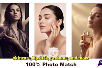 generate ai skincare and beauty product model photography