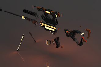 create 3d product design cad models and render