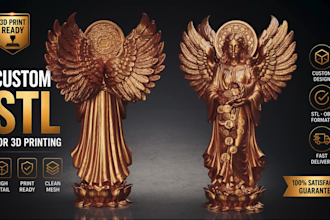 sculpt custom 3d printable figurine and statue stl