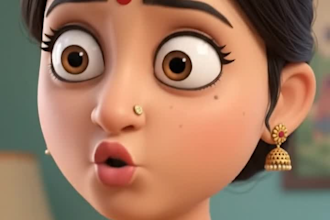create a funny ai cartoon video for youtube shorts