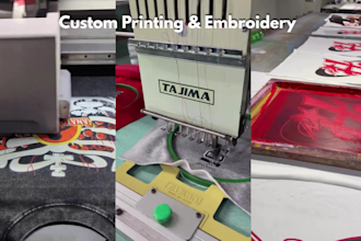 print or embroider your custom clothing in bulk