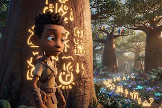 do 3d pixar style ai animation ai storytelling 3d ai cartoon, african tales
