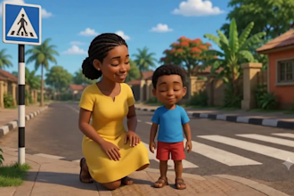 create pixar style 3d kids animation cartoon animation and educational video