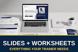create a complete training program with content, slides, and worksheets