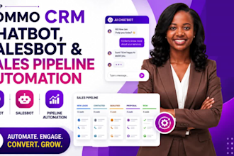setup kommo CRM chatbot, salesbot and sales pipeline automation