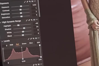 cinematic photo editing with film looks, professional color grading, retouching